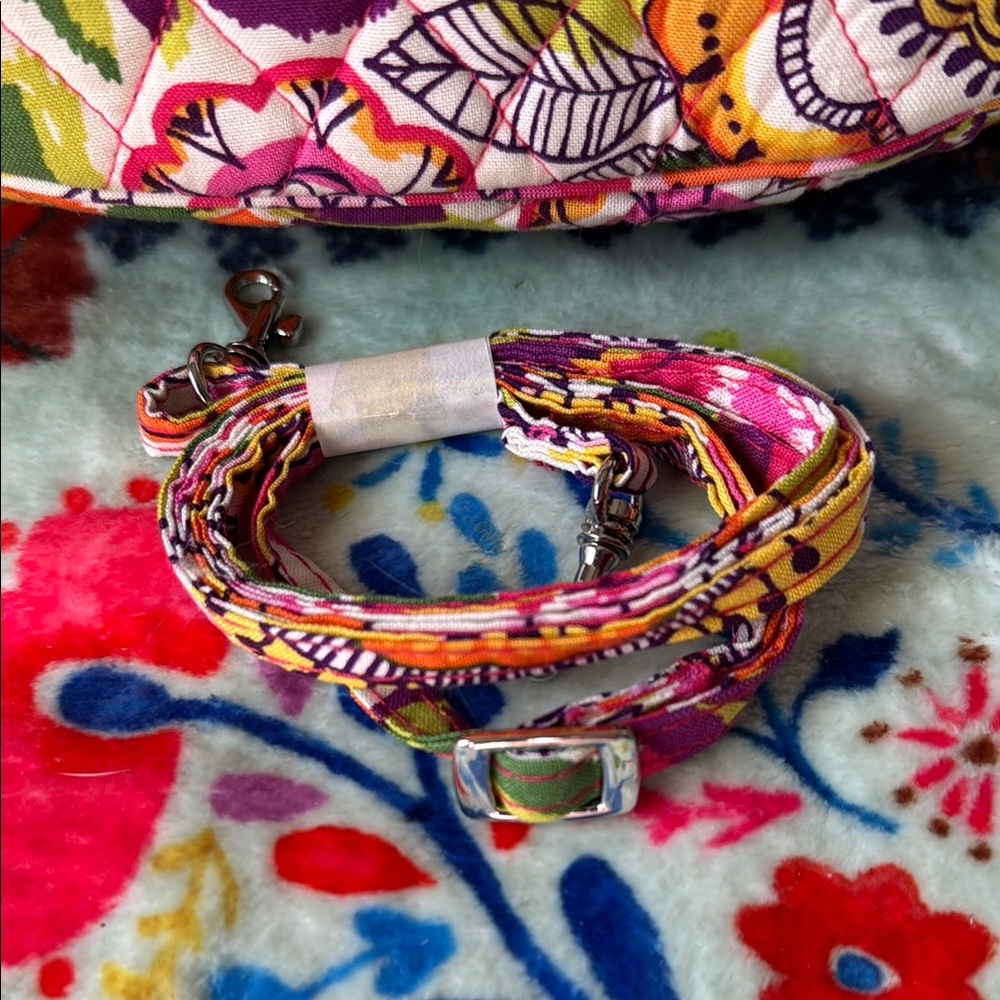Vera Bradley Floral Mini Frame Crossbody Clementine and matching Pouch - Picture 11 of 13